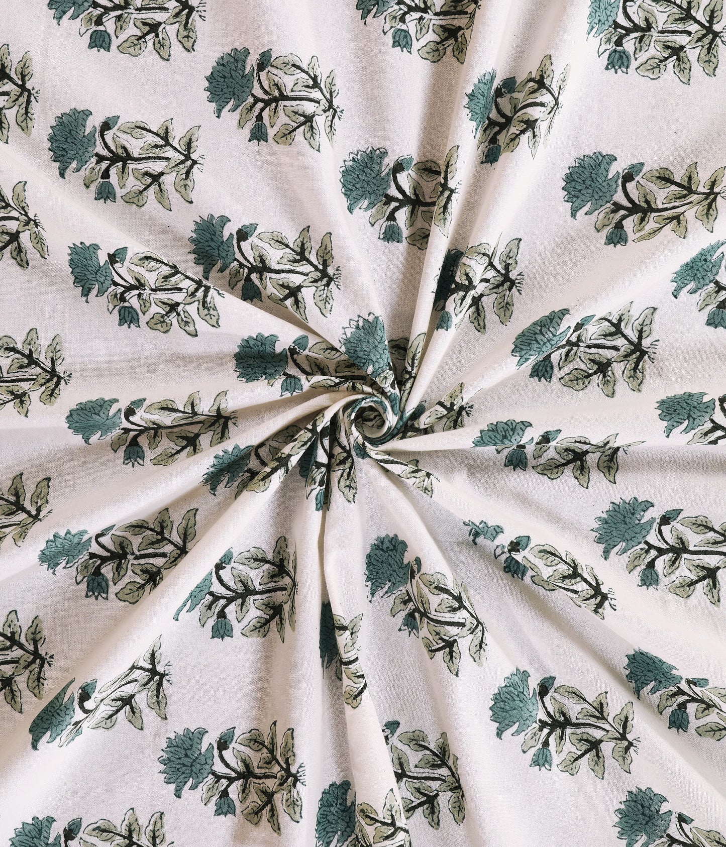 Amer Bagh – Hand Block Printed Cotton Bedsheet with Pillow Covers Bedsheet AmerBagh_HandBlockPrintedCottonBedsheetwithPillowCovers-close