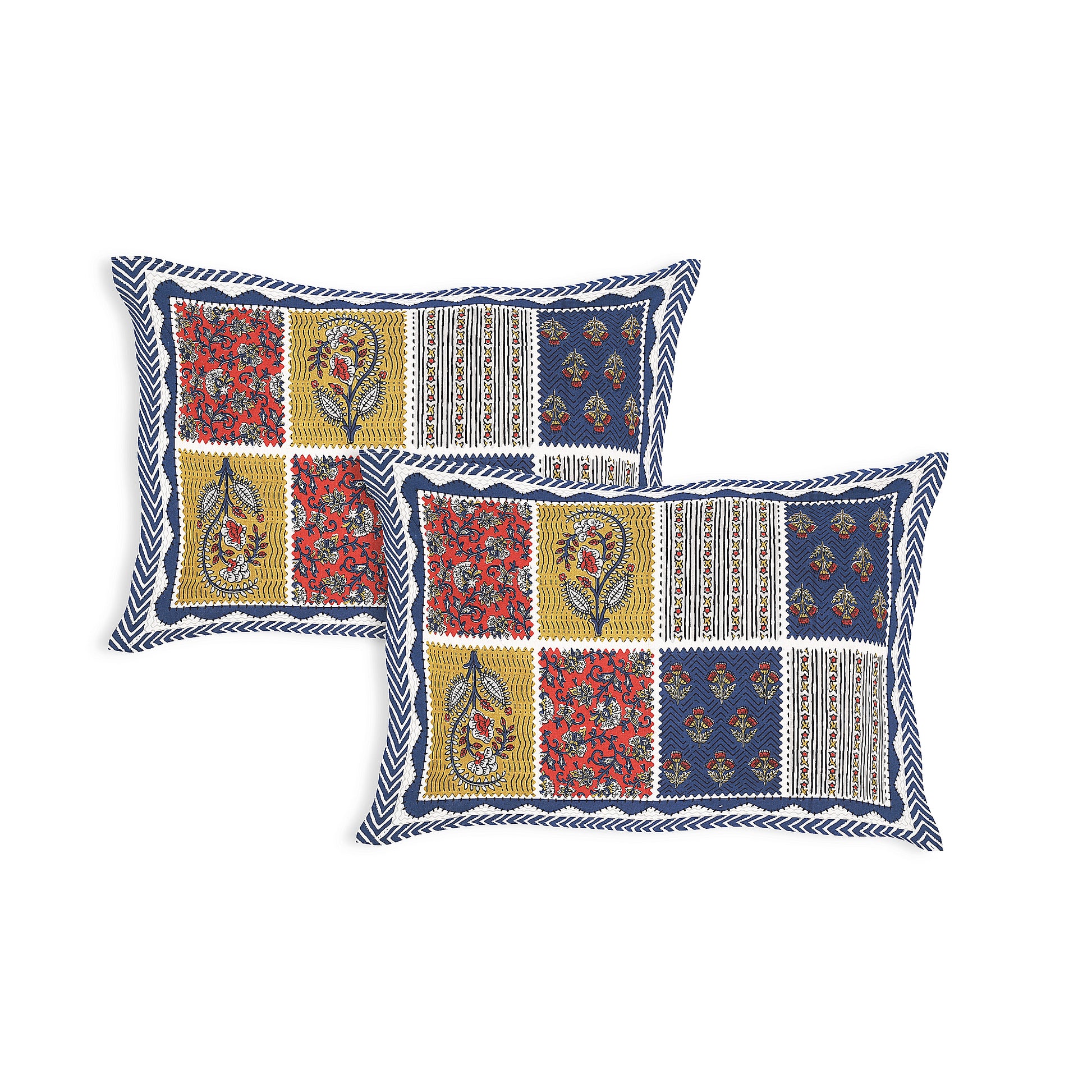 Sanganeri Printed Double Bed Bedsheet Bedsheet JaipurBedsheetManufacturer_18