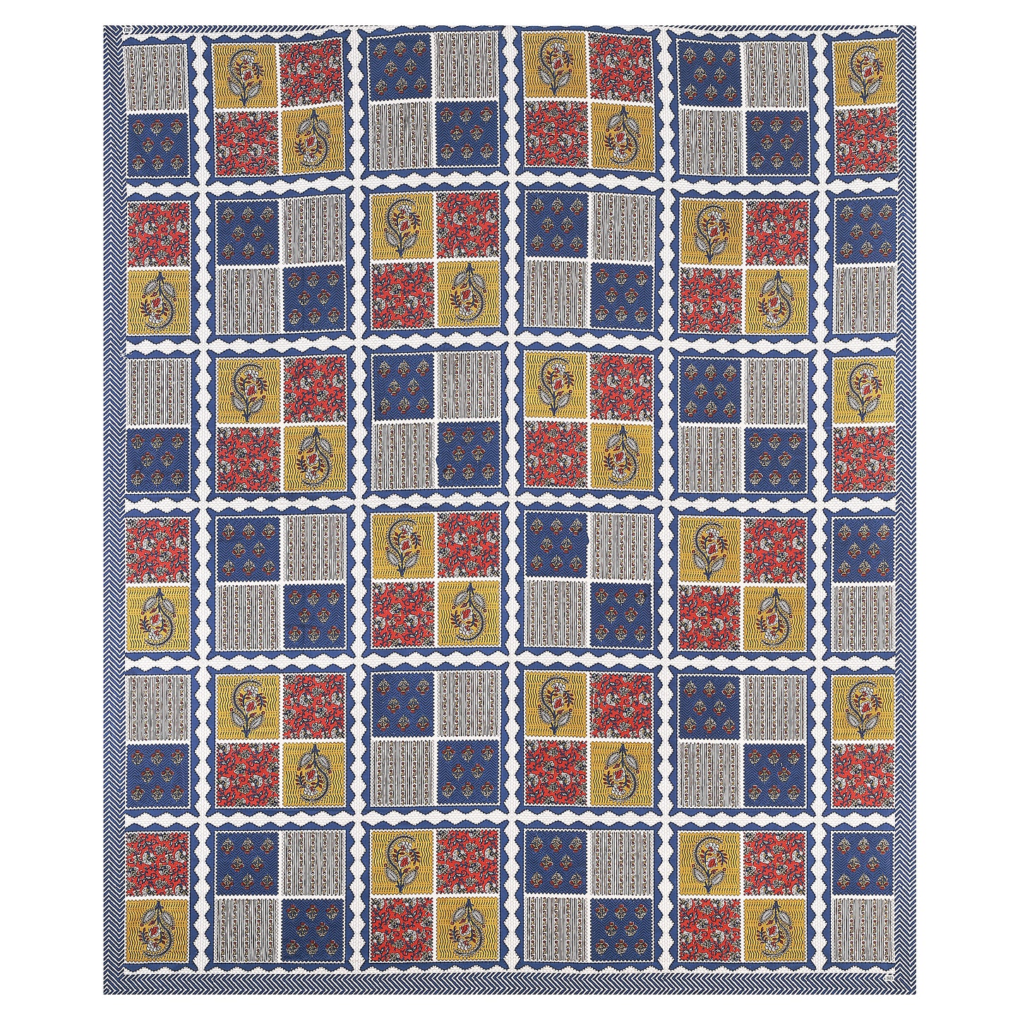 Sanganeri Printed Double Bed Bedsheet Bedsheet JaipurBedsheetManufacturer_19