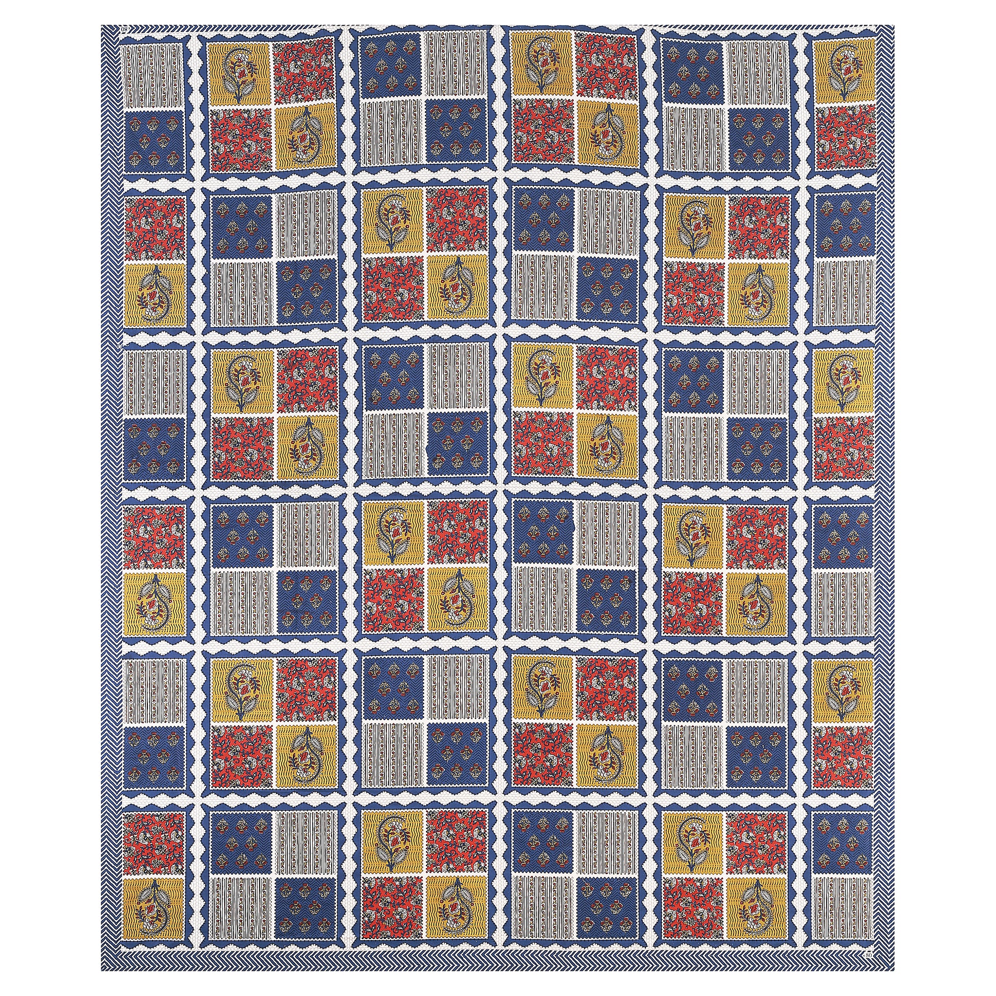 Sanganeri Printed Double Bed Bedsheet Bedsheet JaipurBedsheetManufacturer_19