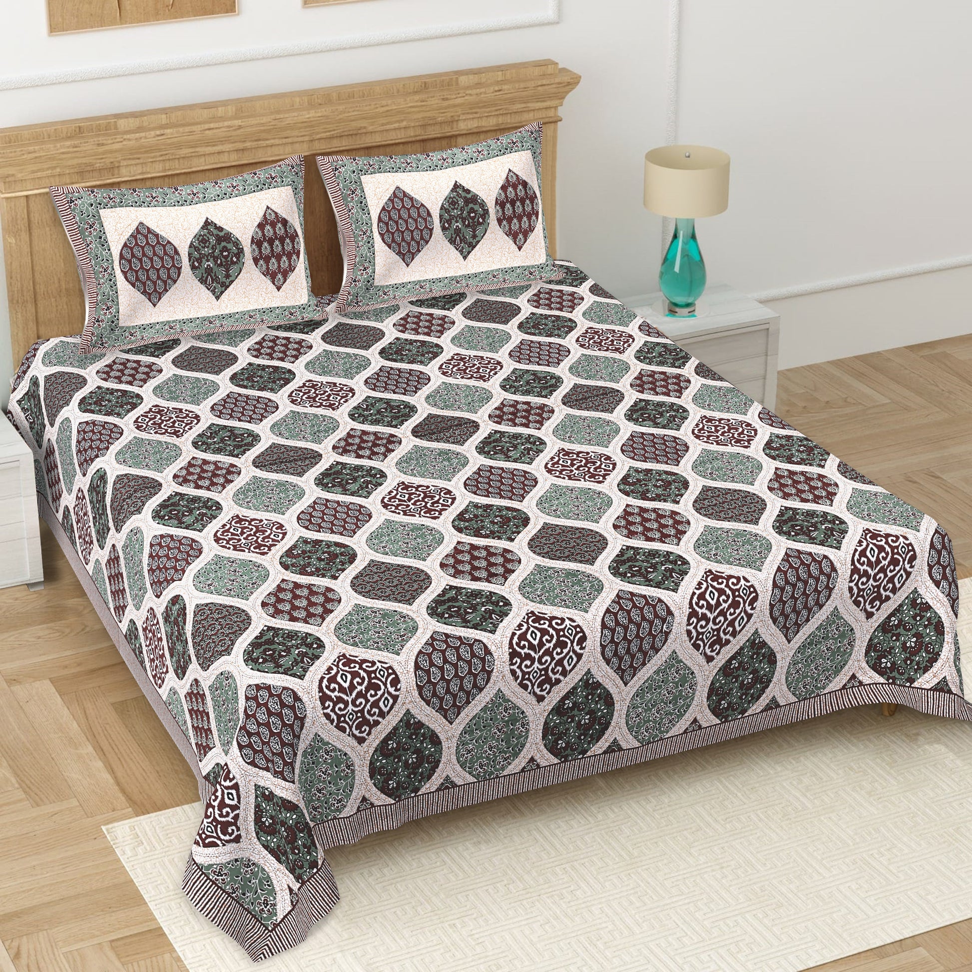 Jaipur Printed Double Bed Bedsheet Bedsheet Jaipur_Bedsheet_Manufacturer_1_1