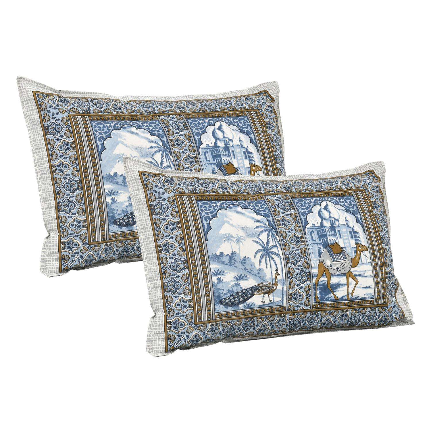 King Size Hand Block Printed Bedsheet – Pure Cotton Jaipuri Design Bedsheet NAKSHATRA-01-BLUE-B-_5