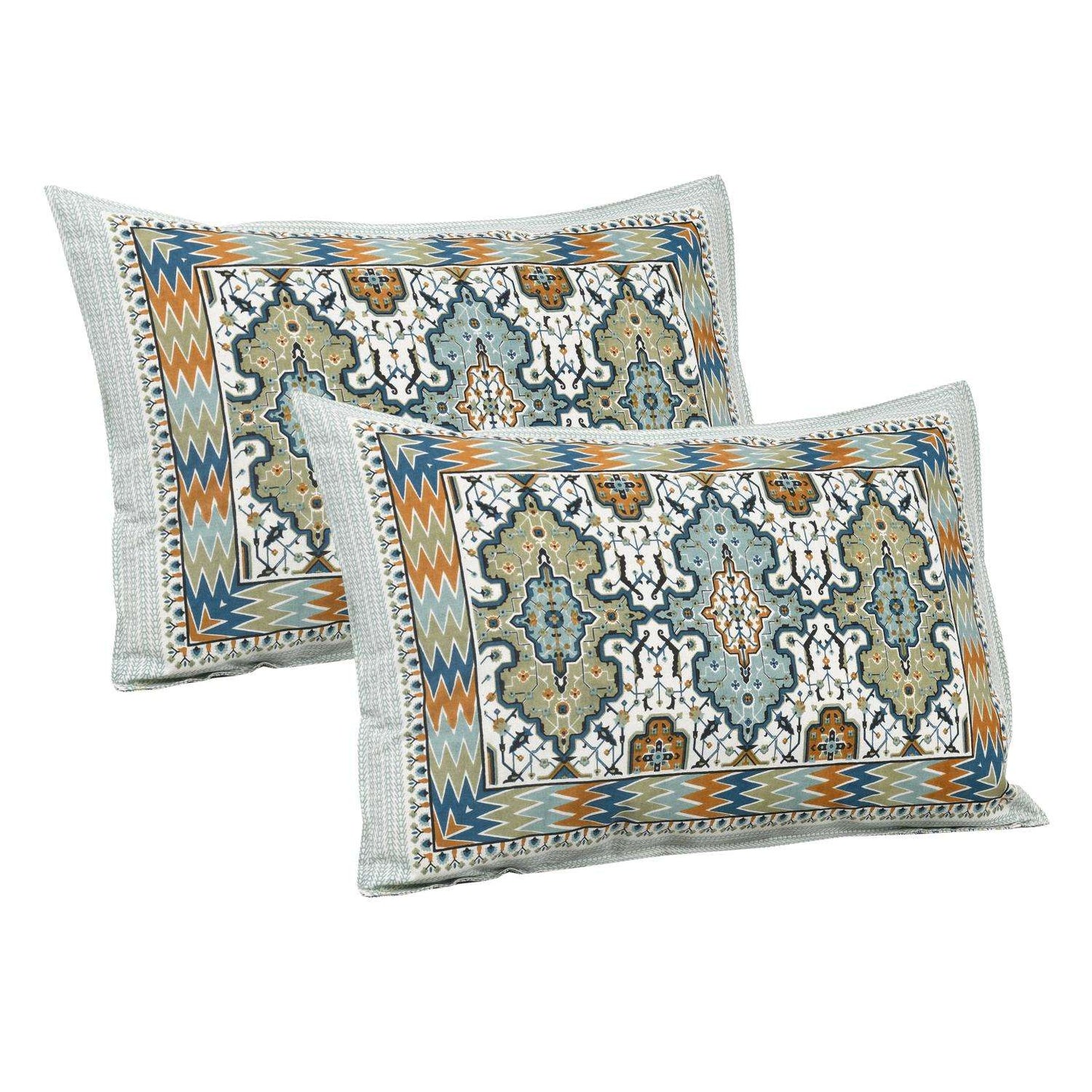 Jaipur-Inspired King Size Bedsheet – Hand Block Print | 100% Cotton Bedsheet NAKSHATRA02-BROWN-B-_2