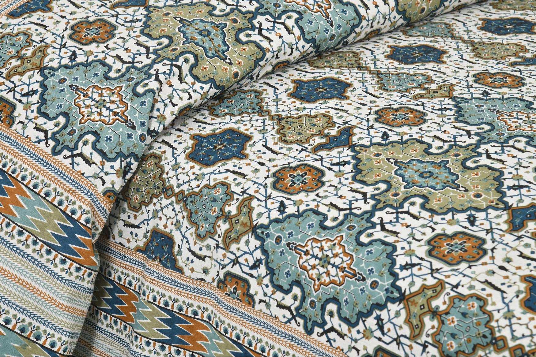 Jaipur-Inspired King Size Bedsheet – Hand Block Print | 100% Cotton Bedsheet NAKSHATRA02-BROWN-C-_3