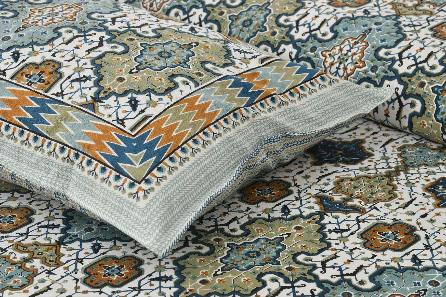 Jaipur-Inspired King Size Bedsheet – Hand Block Print | 100% Cotton Bedsheet NAKSHATRA02-BROWN-E-_5