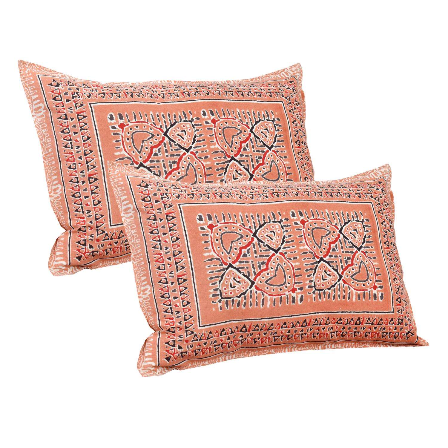 Traditional Jaipur Printed Cotton Bedsheet – King Size Bedsheet NAKSHATRA04-BROWN-B-_2