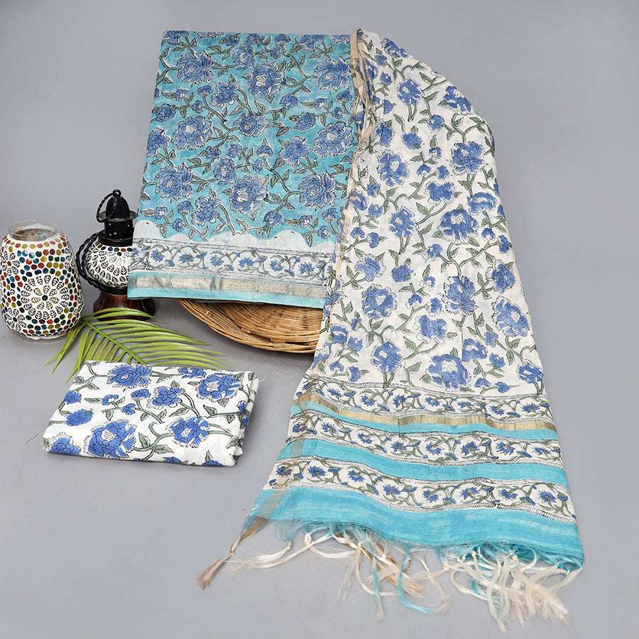 Cyan Blue Chanderi Suit by Srishti Textile Chanderi Suit chanderi-cyan-blue-chanderi-suit-floral-patterns-and-embroidery-_1