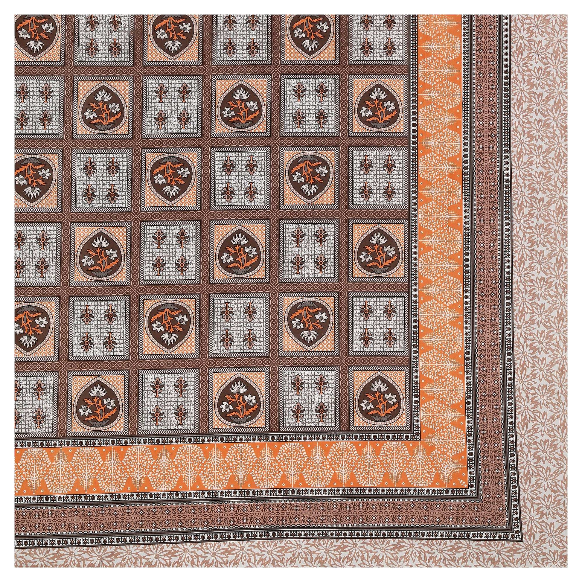 Srishti Textile Classic Floral Bedsheet Design - King Size KING SIZE BEDSHEET classic-floral-bedsheet-design-patterned-bedspread-_2