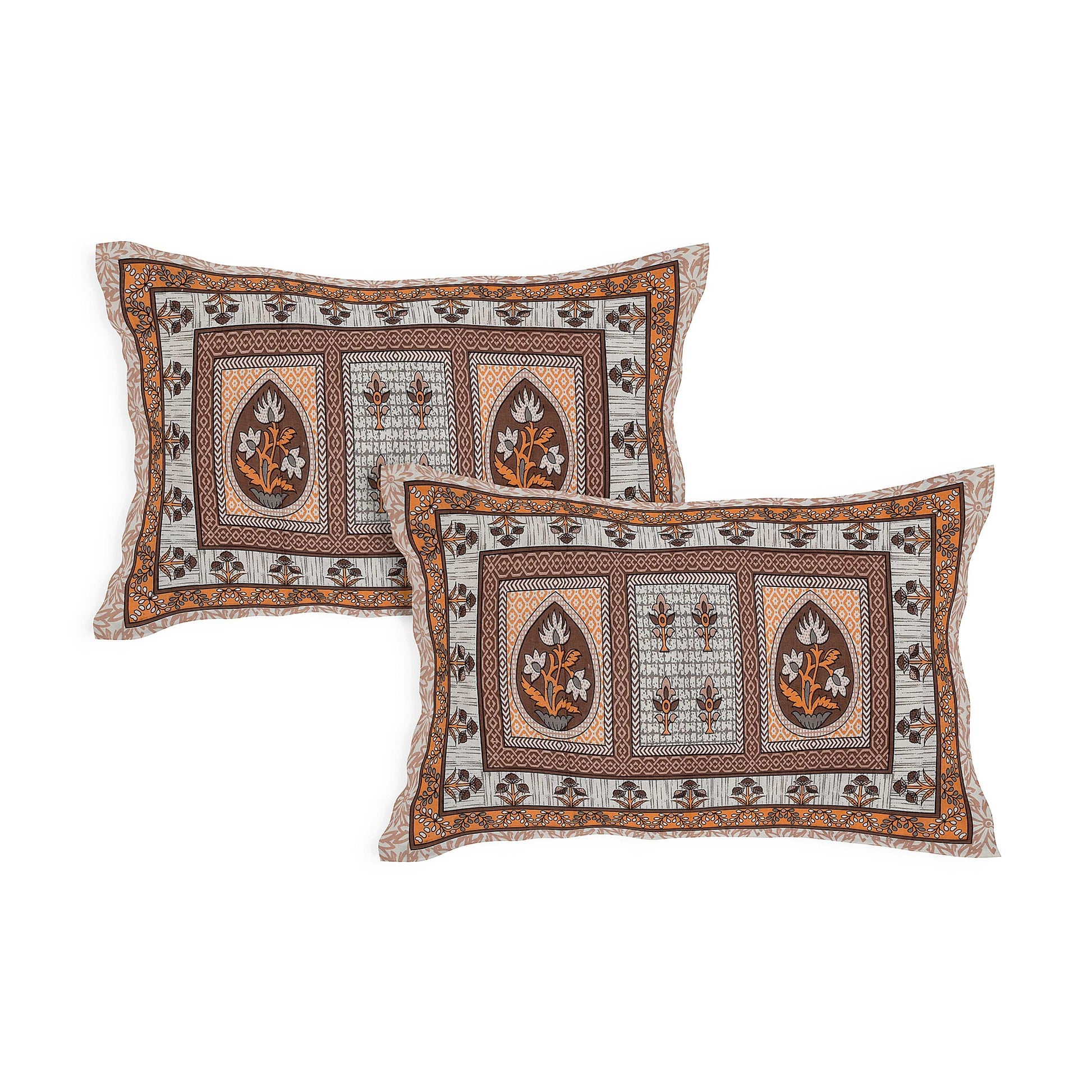 Srishti Textile Classic Floral Bedsheet Design - King Size KING SIZE BEDSHEET classic-floral-bedsheet-design-pillow-cases-2-pack-_4