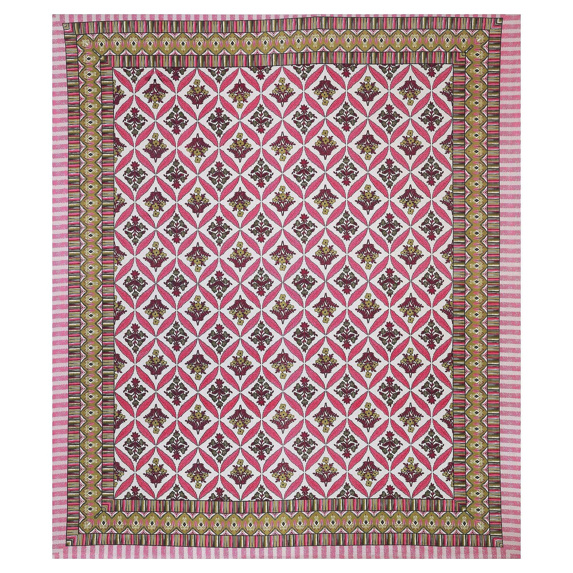 Srishti Textile Floral Boota Bedsheet Online - King Size KING SIZE BEDSHEET floral-boota-bedsheet-online-patterned-bedspread-_3