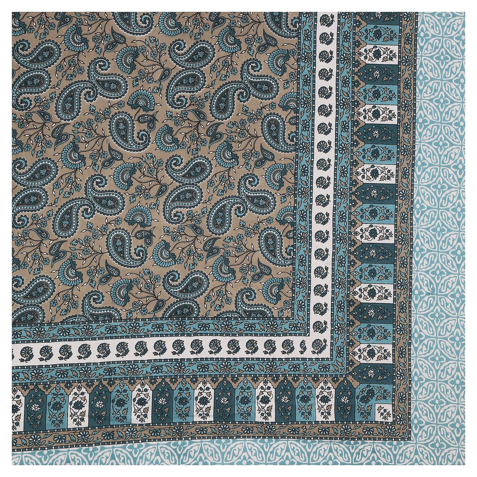 Srishti Textile Floral Design Bedsheet Online - King Size KING SIZE BEDSHEET floral-design-bedsheet-online-corner-detail-_2