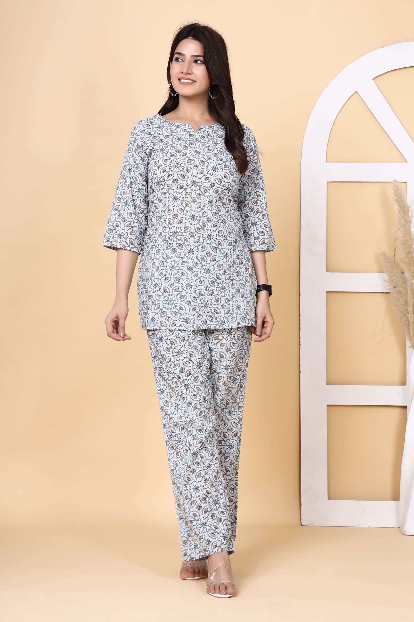 Srishti Textile High-Quality Printed Cotton Wear Set Cord Set high-quality-printed-cotton-wear-women-s-blue-printed-set-3-_7