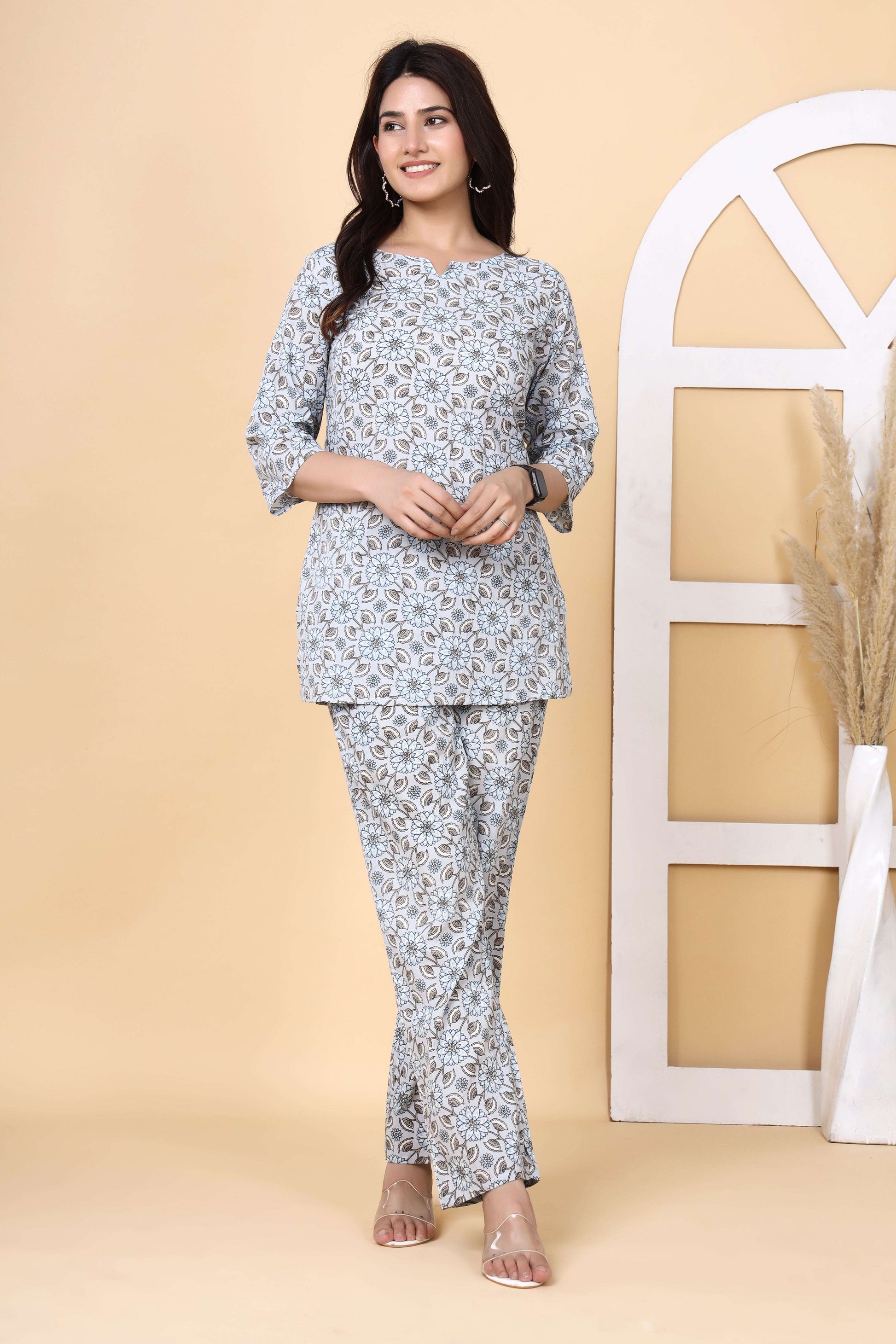 Srishti Textile High-Quality Printed Cotton Wear Set Cord Set high-quality-printed-cotton-wear-women-s-blue-printed-set-5-_1