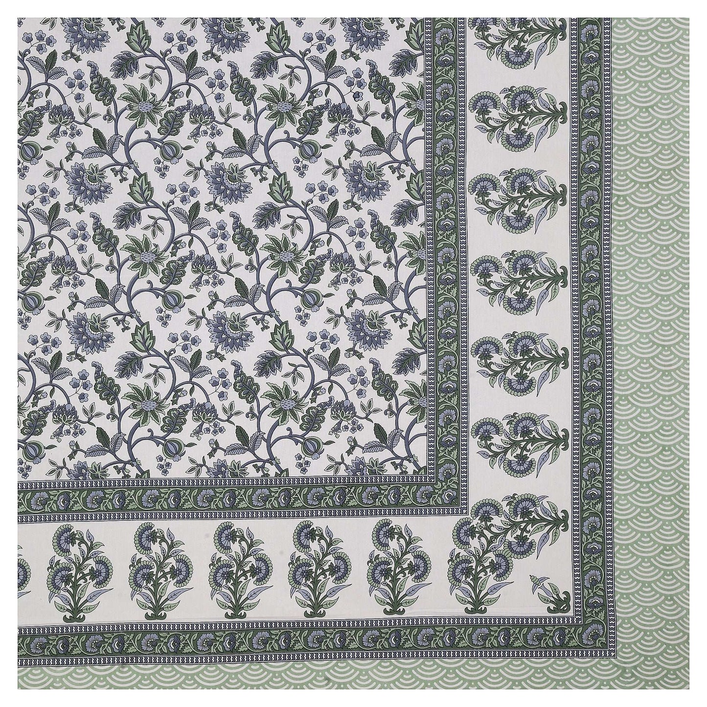 Srishti Textile Jaipuri Boota Design King Size Bedsheet KING SIZE BEDSHEET jaipuri-bootas-design-bedsheet-corner-detail-_2