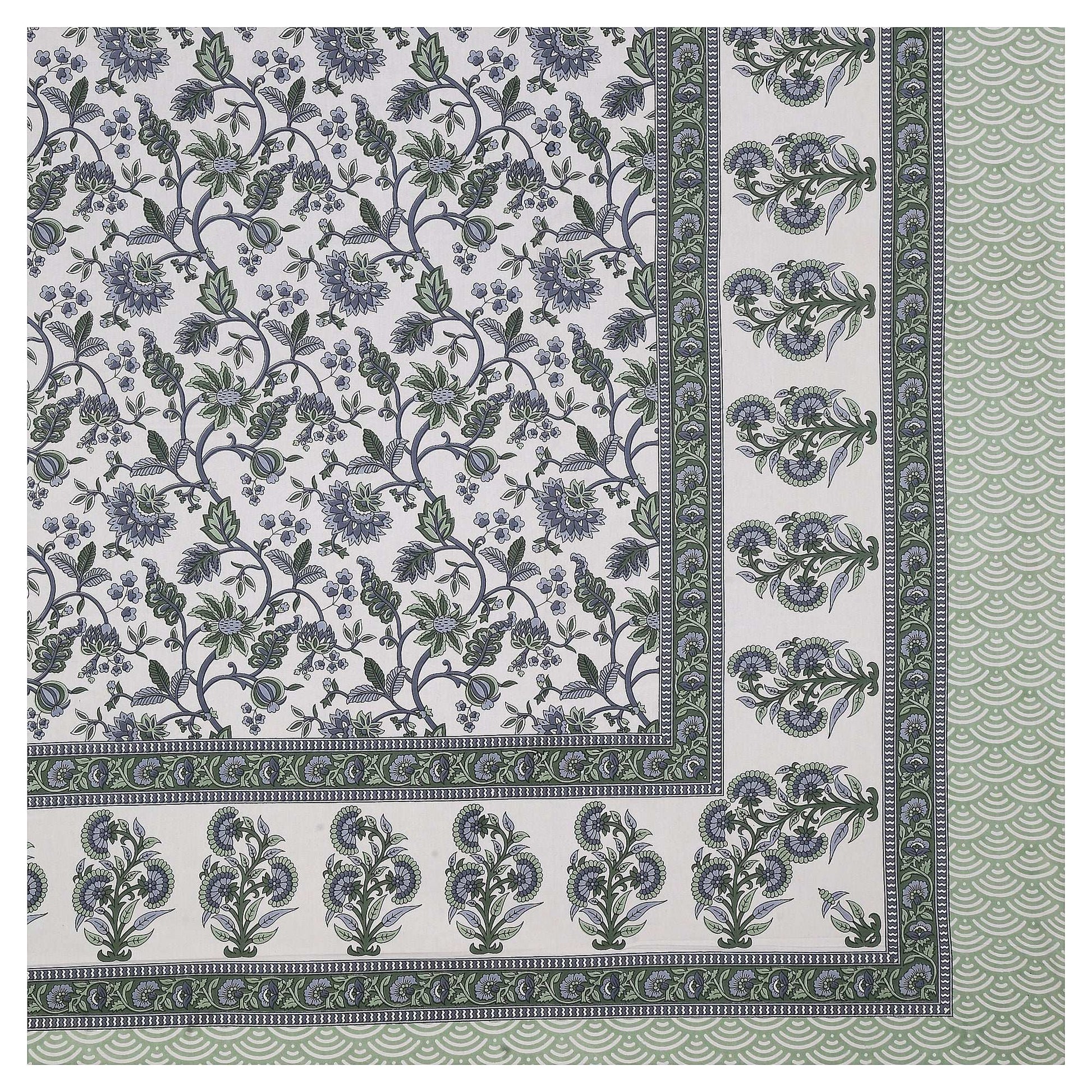 Srishti Textile Jaipuri Boota Design King Size Bedsheet KING SIZE BEDSHEET jaipuri-bootas-design-bedsheet-corner-detail-_2