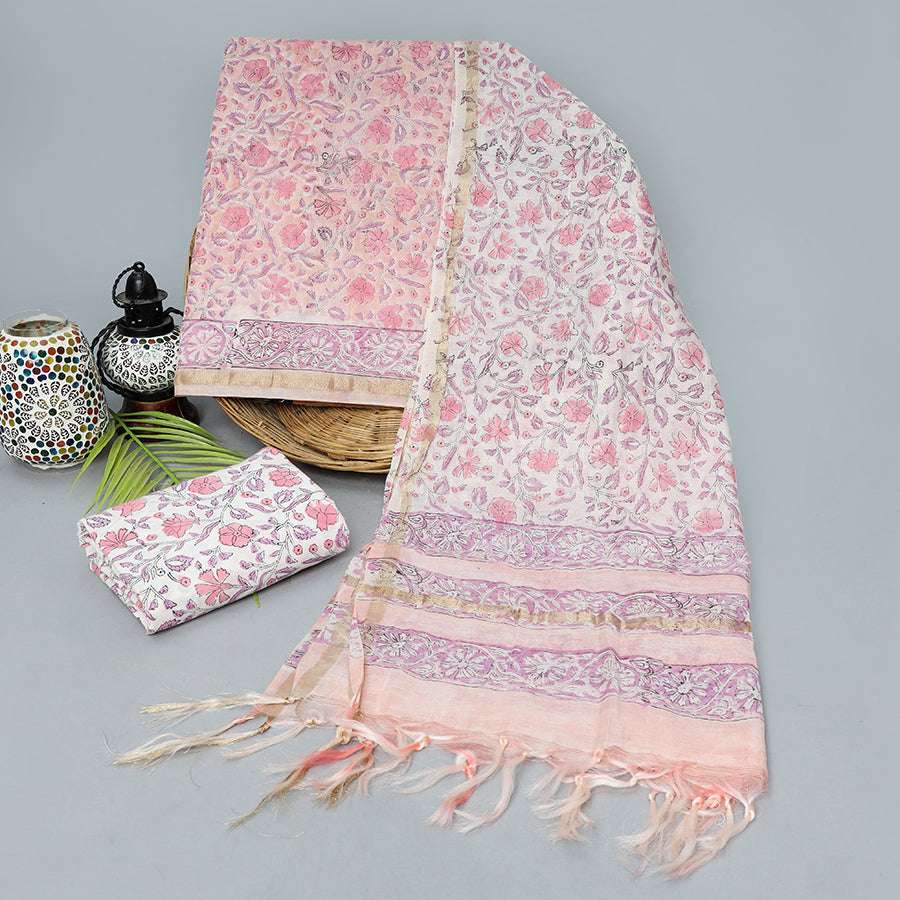 Srishti Textile Jaipuri Print Suit Online for Elegance Chanderi Suit jaipuri-print-suit-online-pink-floral-scarf-with-stole-_1
