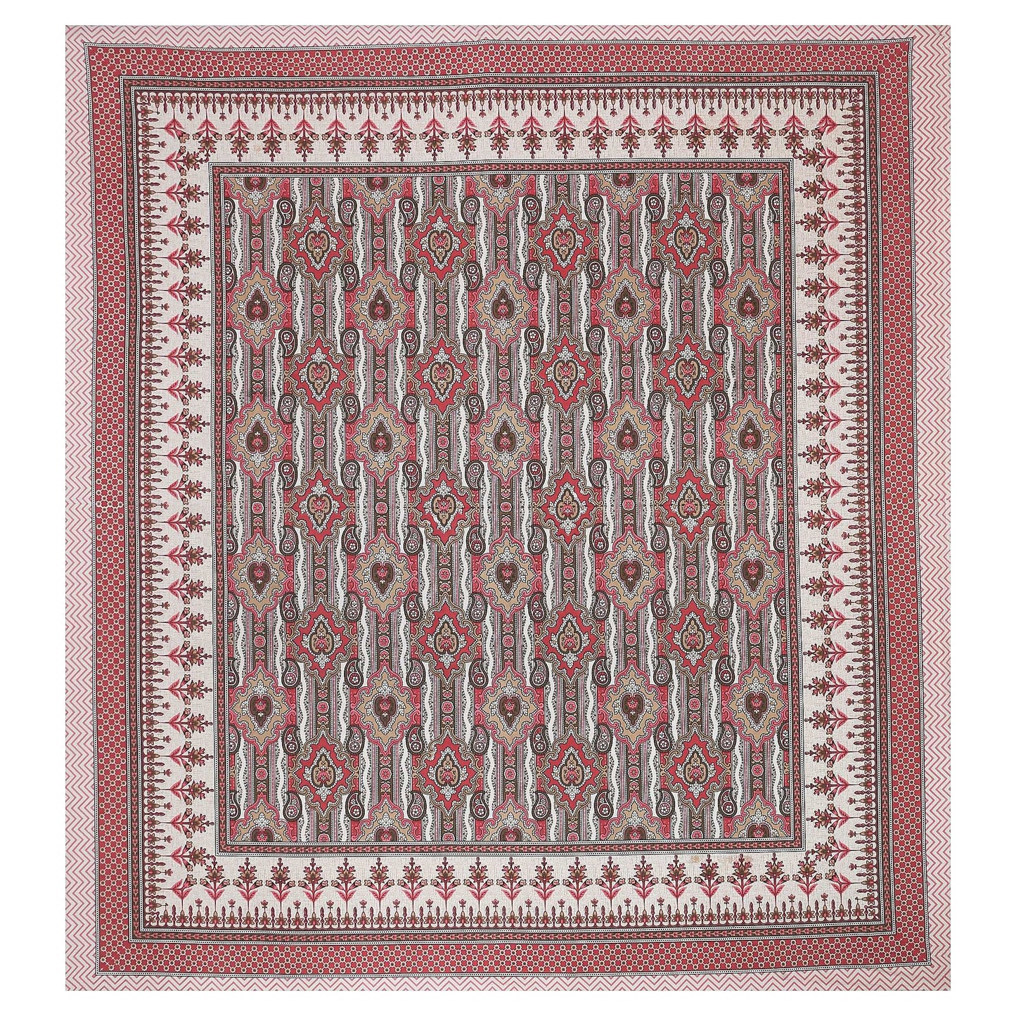 Srishti Textile King Size Bedsheet with Floral Print KING SIZE BEDSHEET king-size-bedsheet-with-floral-print-bedspread-_3