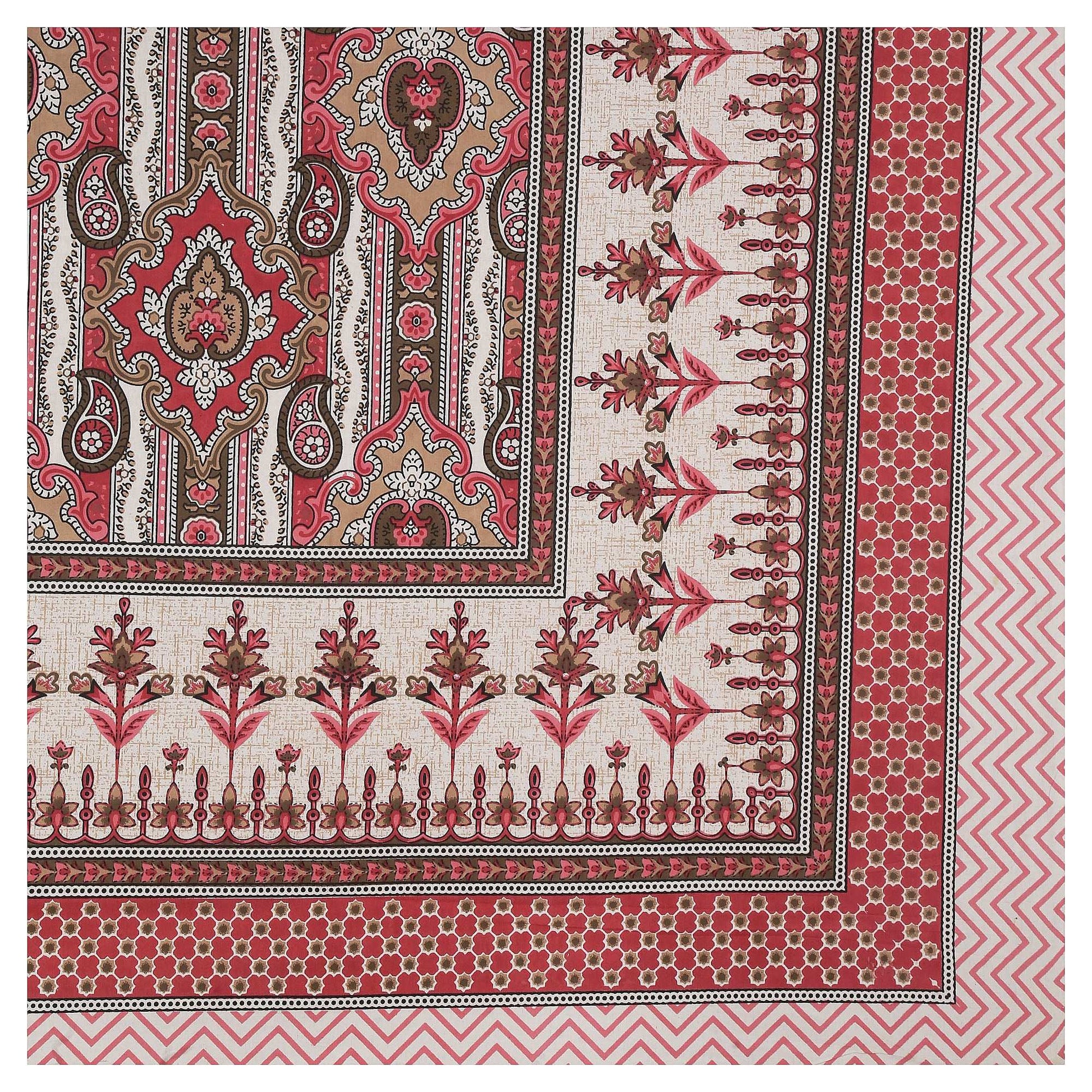 Srishti Textile King Size Bedsheet with Floral Print KING SIZE BEDSHEET king-size-bedsheet-with-floral-print-corner-design-_2