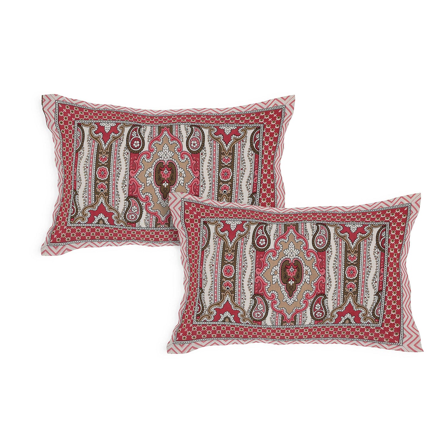 Srishti Textile King Size Bedsheet with Floral Print KING SIZE BEDSHEET king-size-bedsheet-with-floral-print-pillow-covers-_4