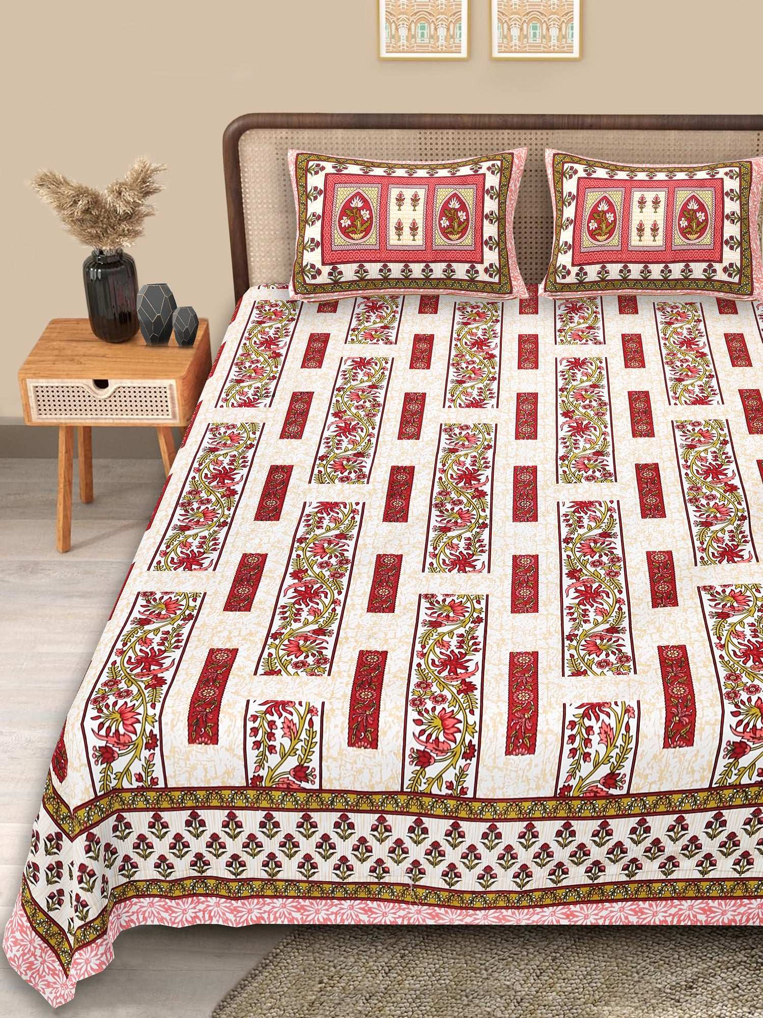 Srishti Textile King Size Cotton Bedsheet Online KING SIZE BEDSHEET king-size-cotton-bedsheet-online-complete-bedset-_1