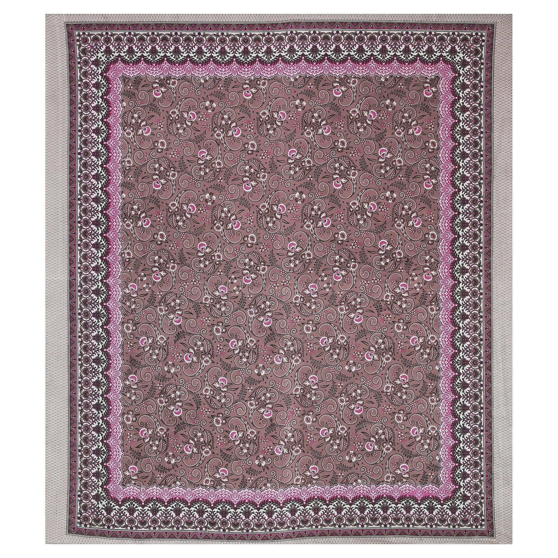 Srishti Textile King Size Floral Boota Bedding Set KING SIZE BEDSHEET king-size-floral-boota-bedding-bedspread-brown-design-_3