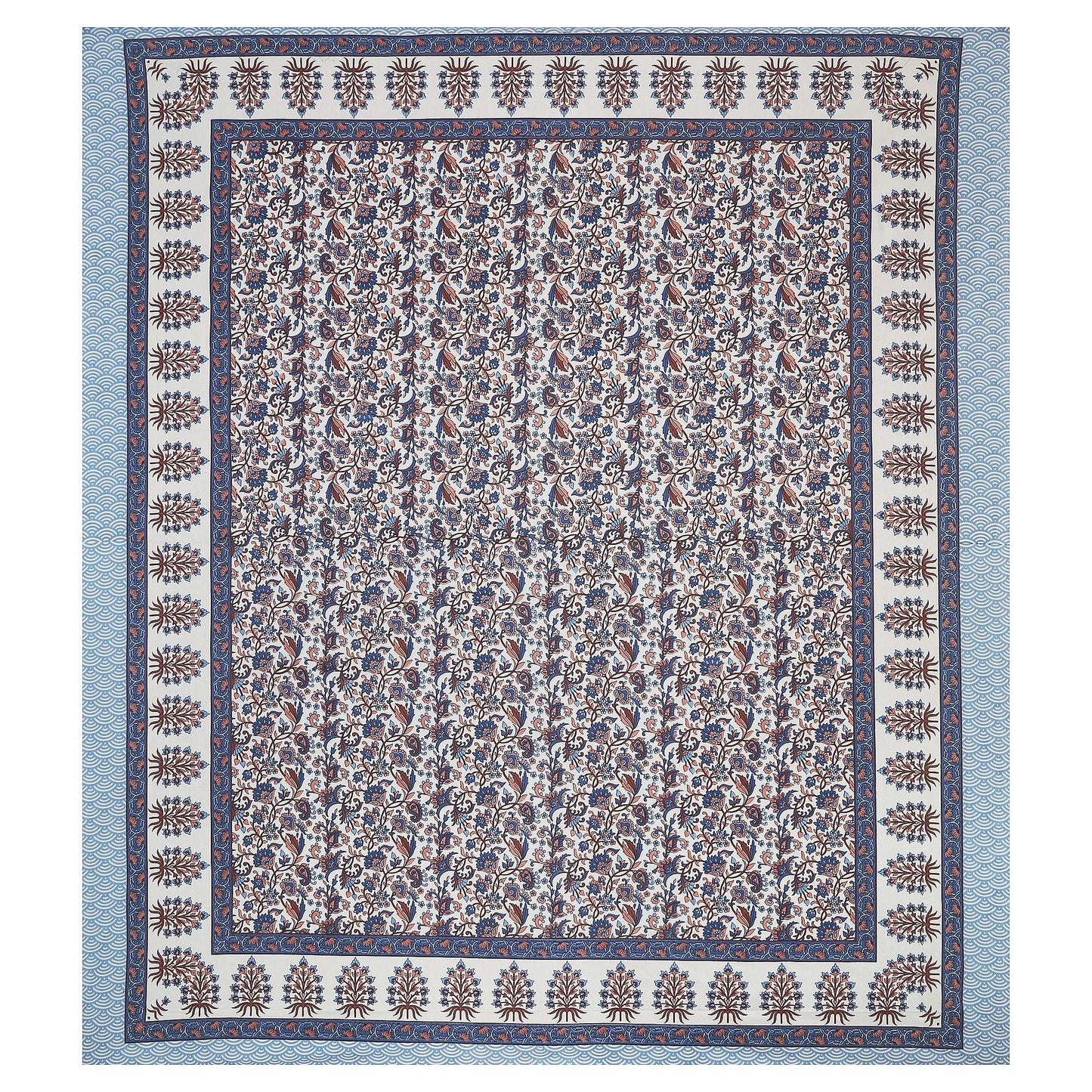 Srishti Textile King Size Floral Design Bedsheet KING SIZE BEDSHEET king-size-floral-design-bedsheet-patterned-throw-_3