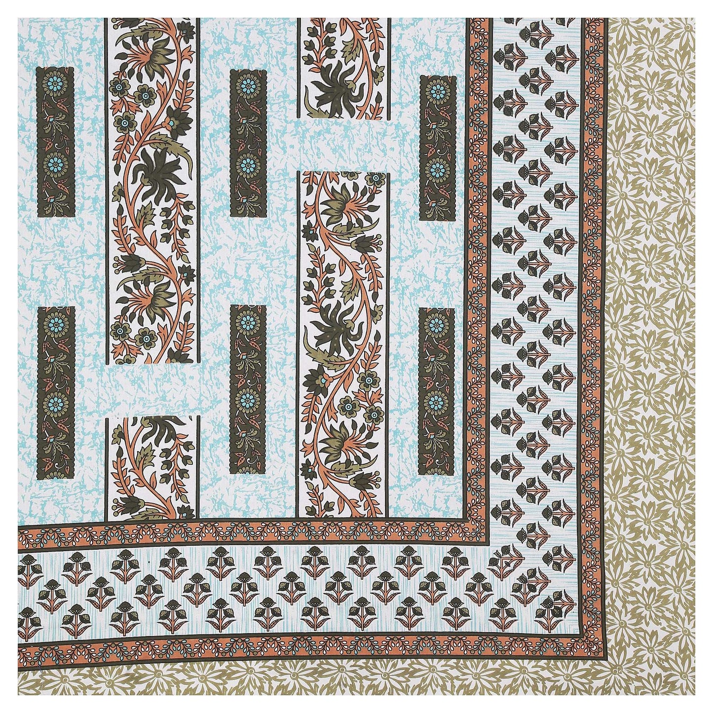 Srishti Textile Luxury Cotton Bedsheet Online - King Size KING SIZE BEDSHEET luxury-cotton-bedsheet-online-floral-design-_2