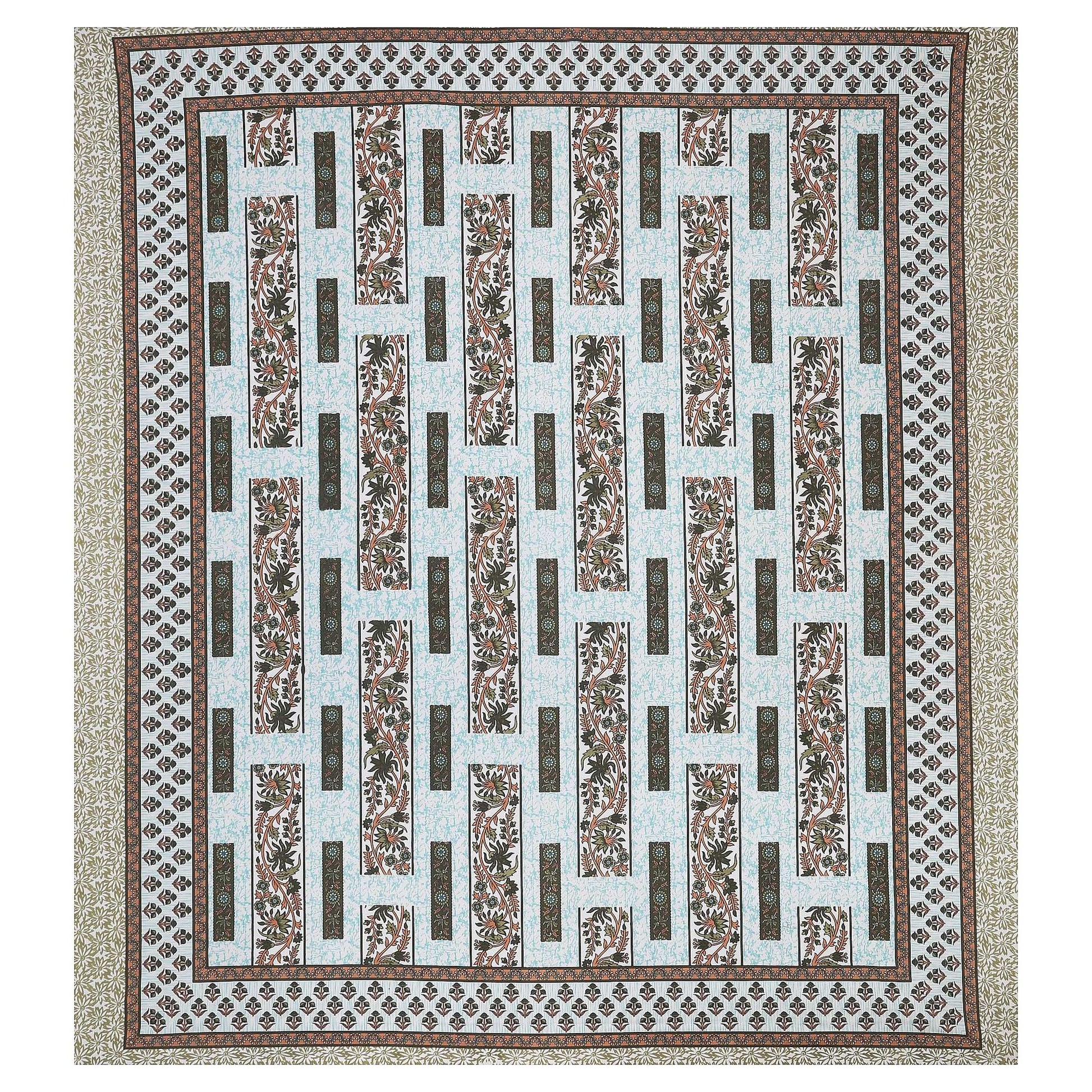 Srishti Textile Luxury Cotton Bedsheet Online - King Size KING SIZE BEDSHEET luxury-cotton-bedsheet-online-geometric-pattern-_3