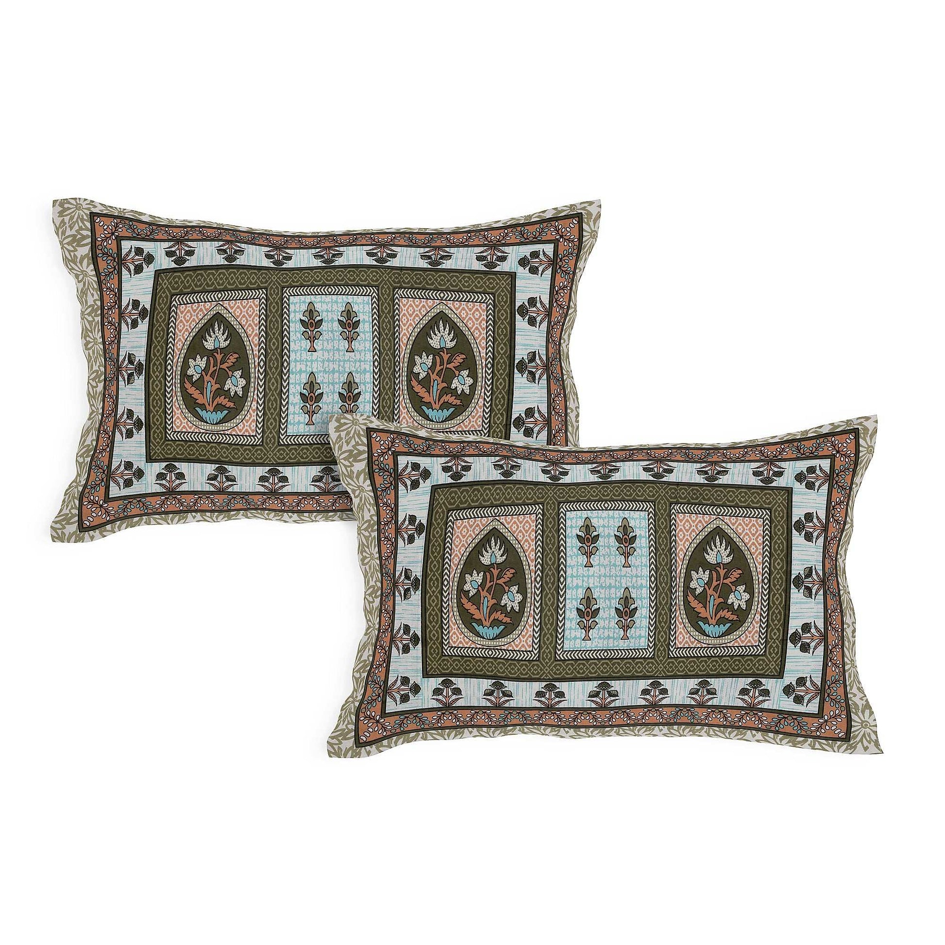 Srishti Textile Luxury Cotton Bedsheet Online - King Size KING SIZE BEDSHEET luxury-cotton-bedsheet-online-set-of-two-pillowcases-_4