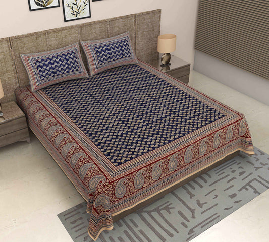 Srishti Textile Premium Cotton Bedsheet Online Bedsheet premium-cotton-bedsheet-online-king-size-patterned-set