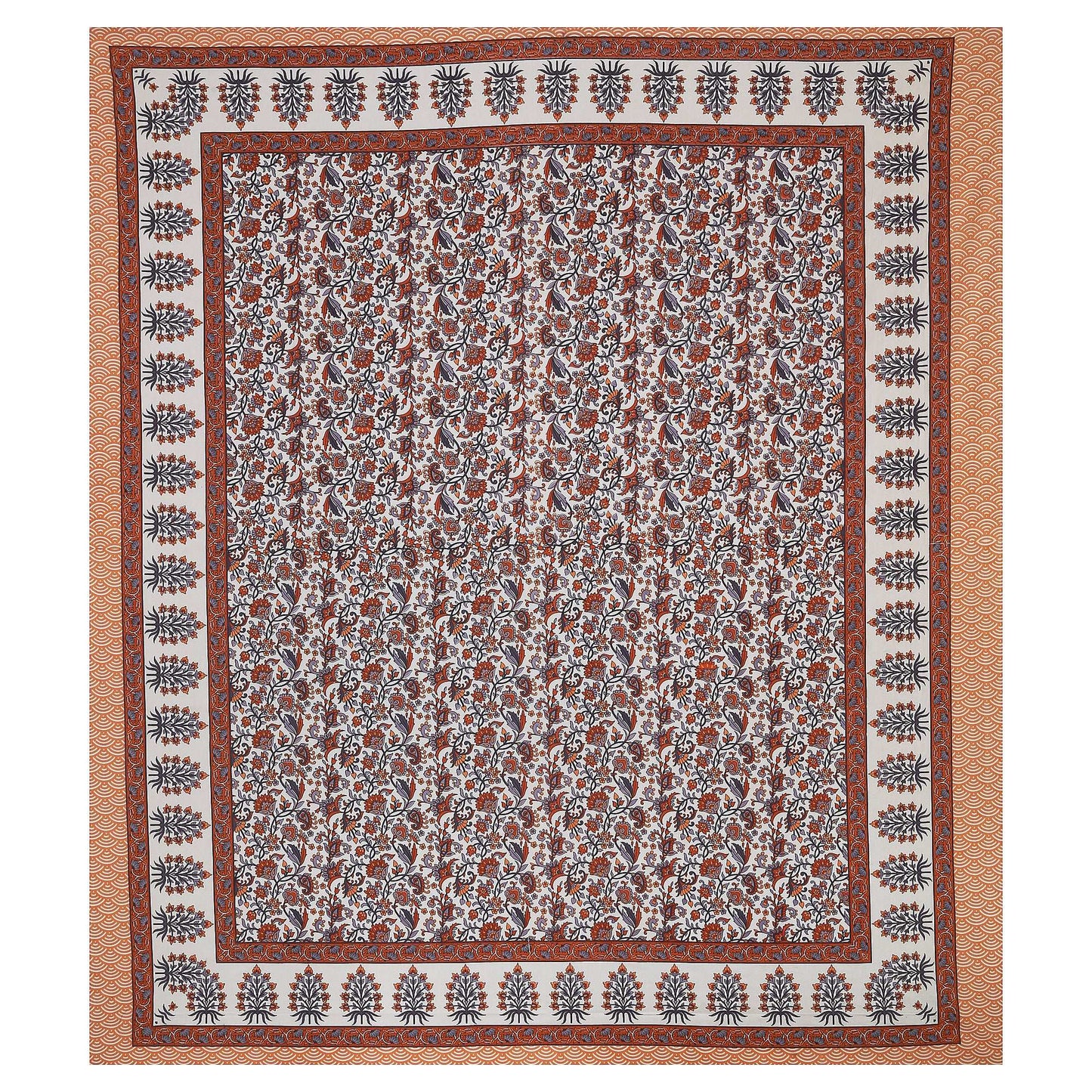 Srishti Textile Premium Cotton Floral Bedsheet - King Size KING SIZE BEDSHEET premium-cotton-floral-bedsheet-large-patterns-_3