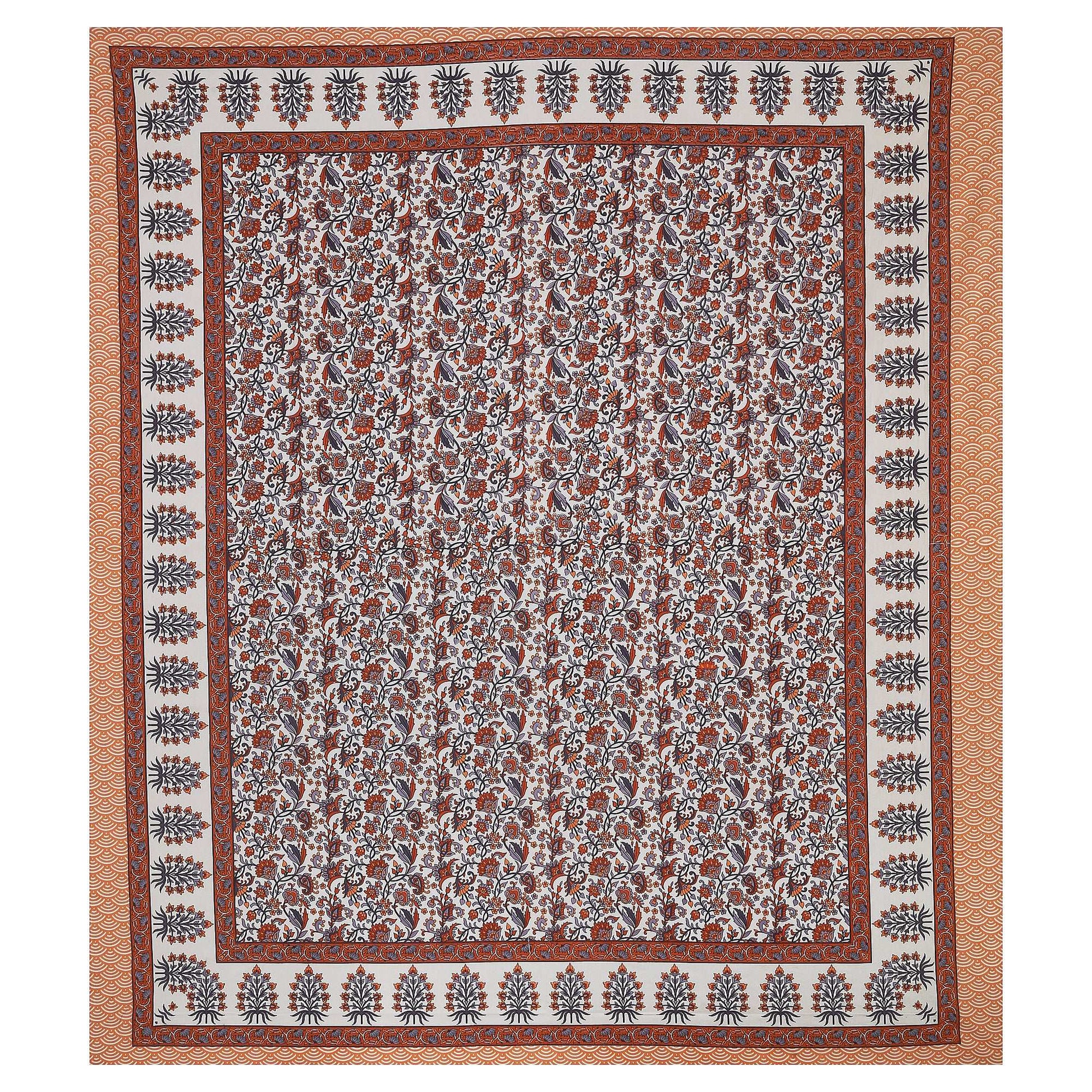 Srishti Textile Premium Cotton Floral Bedsheet - King Size KING SIZE BEDSHEET premium-cotton-floral-bedsheet-large-patterns-_3