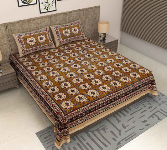 Srishti Textile Premium Jaipuri Bedsheet Online Bedsheet premium-jaipuri-bedsheet-online-floral-king-size-design