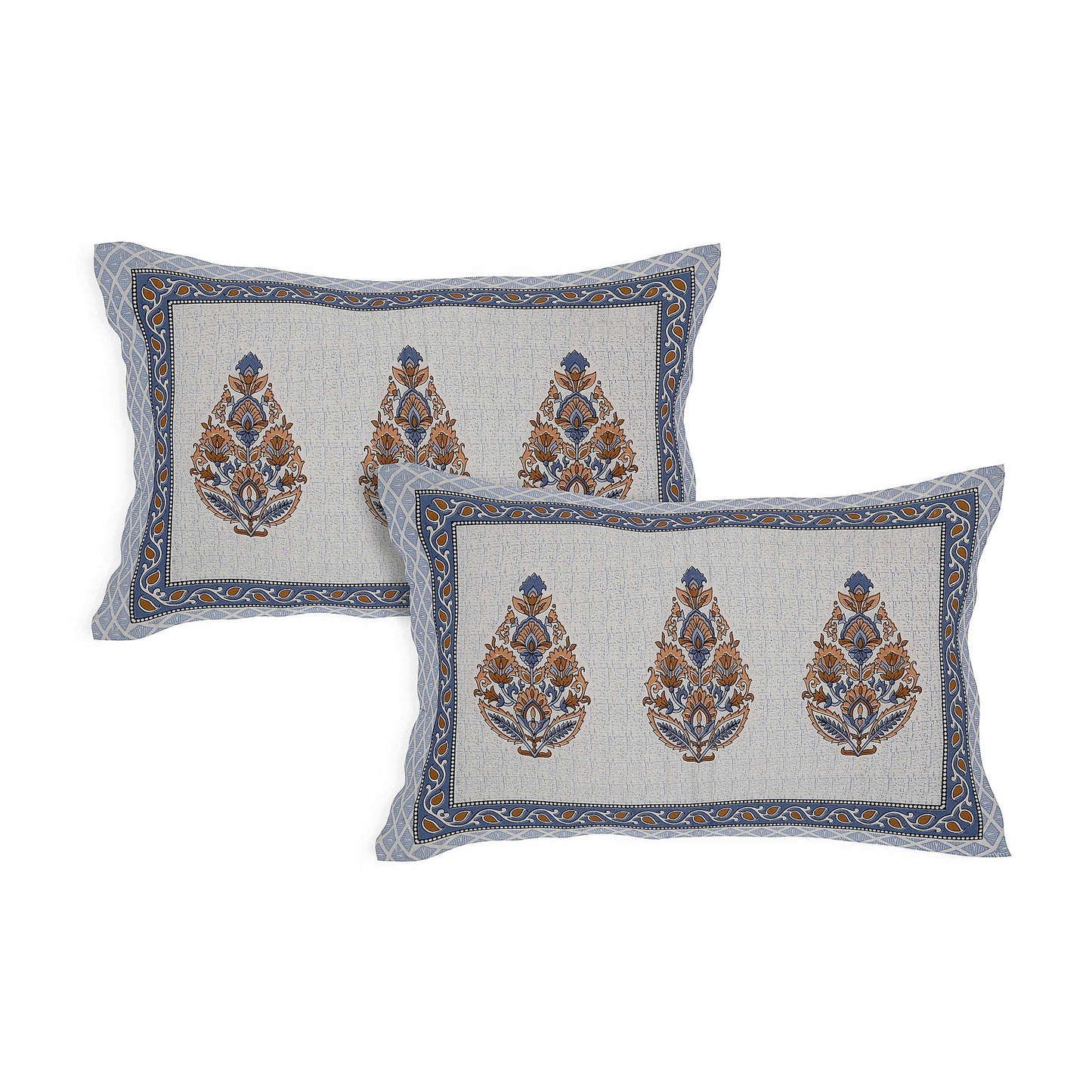 Srishti Textile Premium Jaipuri Cotton Bedsheet - King Size KING SIZE BEDSHEET premium-jaipuri-cotton-bedsheet-decorative-pillows-set-_4