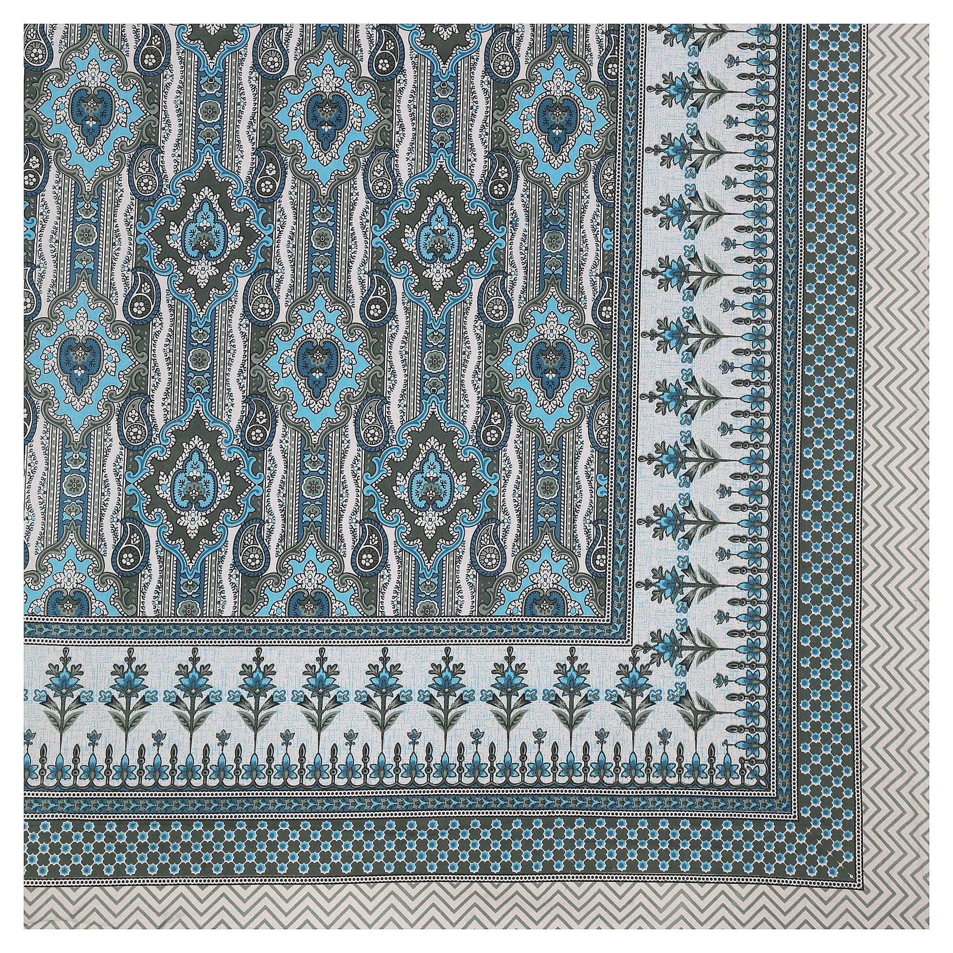 Srishti Textile Designer Bedsheet for King Size Beds KING SIZE BEDSHEET srishti-textile-designer-bedsheet-decorative-pattern-blue-_2