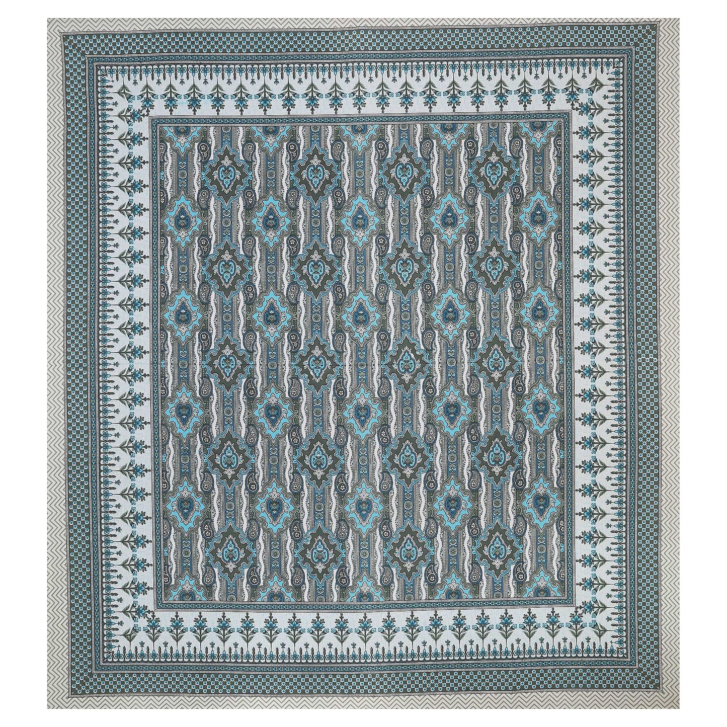 Srishti Textile Designer Bedsheet for King Size Beds KING SIZE BEDSHEET srishti-textile-designer-bedsheet-single-pattern-teal-_3