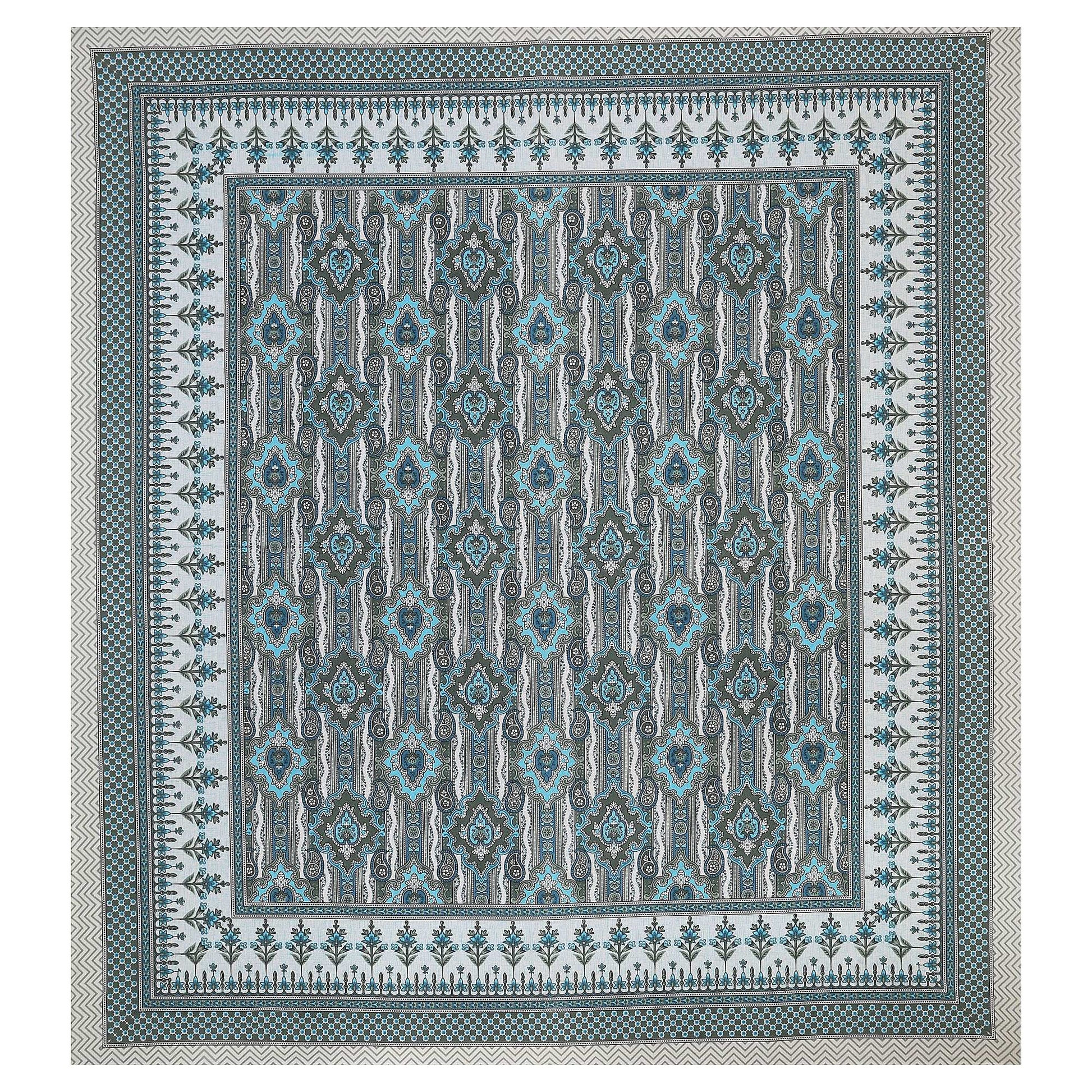 Srishti Textile Designer Bedsheet for King Size Beds KING SIZE BEDSHEET srishti-textile-designer-bedsheet-single-pattern-teal-_3