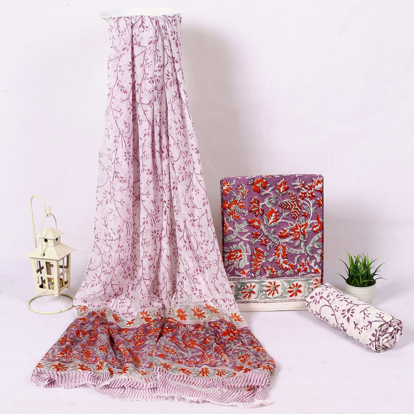 Srishti Textile Unstitched Suit Fabric with Chiffon Dupatta Unstiched cotton Suit Dress Material vendor-unstitched-suit-fabric-with-chiffon-dupatta-blue-floral-pattern-_1