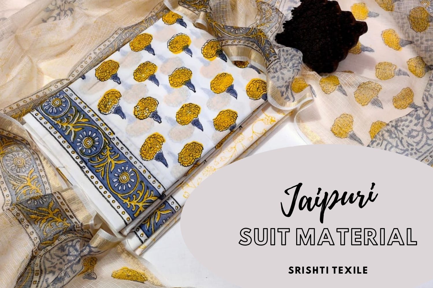 Pure Jaipur Cotton Dress Material Top: Pure cotton Print: Indigo print  Bottom: Pure cotton Dupatta: Chiffon… | Indigo prints, Cotton dress  material, Cotton material