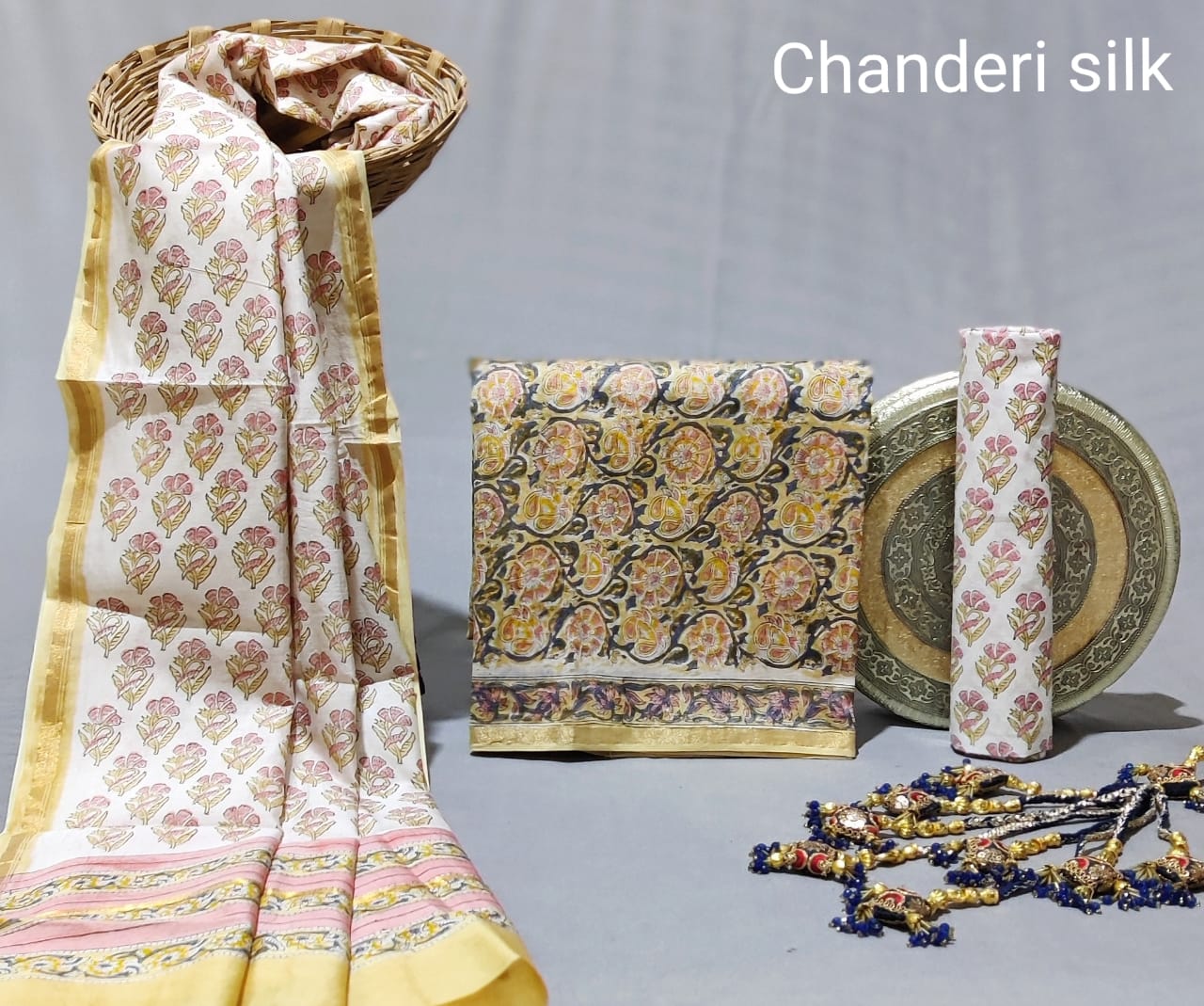 Black Chanderi Silk Embroidered Salwar Suit Material – Rajnandini Fashion