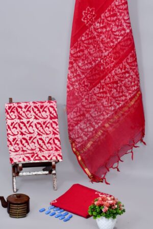 Artisanal Kota Doria Red Salwaar Suits Collection